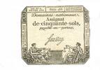 Frankreich, 50 Sols Assignat, -