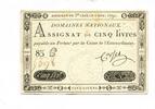 Frankreich, 5 Livres Assignat, -