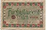 Württemberg 5 T. Mk. Stuttgart, -