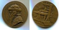 Frankreich, Bronze Medaille Johannes Gutenberg um 1400-1468, -