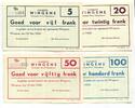 Belgien, 5,20,50 u.100 Frank Wingene-Provinz Westflandern, -