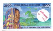 Komoren, 2500 Francs (1997) SPECIMEN, SUP