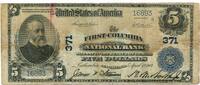 USA, 5 Dollars The First Columbia Natinal Bank, -