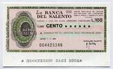 Italien 100 Lire ~ La Banca del Salento ~ -