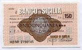 Italien 150 Lire ~ Il Banco di Sicilia ~ -