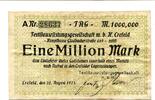 Rheinland 1 Mio. Mark Crefeld, -