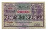 Österreich, 1 Schilling Überdruck auf 10000 Kronen P.85, -