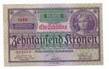 Österreich, 1 Schilling Überdruck auf 10000 Kronen P.85, -