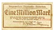 Rheinland 1 Mio. Mark Rheinhausen-Niederrh., -