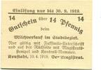 Schlesien 14 Pfg. 10.4.1918-30.9.1919 Konstadt, unz 20,00 EUR  + 9,50 EUR frais d'envoi
