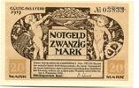 Pfalz 20 Mark 8.11.1918 Kusel,Distriktgemeinde, unz 10,00 EUR  + 9,50 EUR frais d'envoi