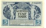 Pfalz 5 Mark 8.11.1918 Kusel,Distriktgemeinde, unz 10,00 EUR  + 9,50 EUR frais d'envoi