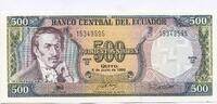 Ecuador, 500 Sucres 1988 unz 8,50 EUR  + 6,00 EUR frais d'envoi