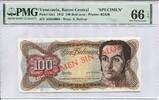 Venezuela, 100 Bolivares 1972 SPECIMEN, PMG-66 EPQ 150,00 EUR  + 9,50 EUR frais d'envoi