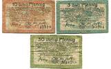 Ostpreu&szlig;en 5 Pfg. 10 Pfg. 50 Pfg. 24.5.1917 Johannisburg, gebraucht 10,00 EUR  + 9,50 EUR frais d'envoi