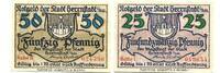 Schlesien 25 Pfg. 50 Pfg. o.D.1920 Herrnstadt, I/I- 10,00 EUR  + 9,50 EUR frais d'envoi