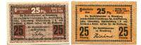 Schlesien 2x25 Pfg. o.D.1.4.1920,o.D.1920 Hirschberg, I/I- 15,00 EUR  + 9,50 EUR frais d'envoi