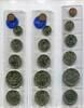 D&auml;nemark Lot KMS 1974-1981 ~ 12 x Kursm&uuml;nzensatz ~ stgl 100,00 EUR  + 9,50 EUR frais d'envoi