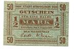Pommern 50 Pfg. 1.8.1919 Schivelbein, unz 12,00 EUR  + 9,50 EUR frais d'envoi