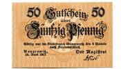 Posen 50 Pfg. 15.6.1917 Wongrowitz, Wagrowiec, MUSTER! unz 40,00 EUR  + 9,50 EUR frais d'envoi