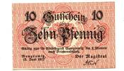 Posen 10 Pfg. 15.6.1917 Wongrowitz, Wagrowiec, MUSTER! unz 40,00 EUR  + 9,50 EUR frais d'envoi