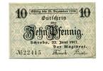 Posen 10 Pfg. 22.6.1917 Schroda,Sroda Wielkopolska, unz 15,00 EUR  + 9,50 EUR frais d'envoi