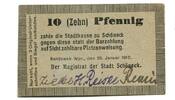 Westpreu&szlig;en 10 Pfg. 10.1.1917 Sch&ouml;neck,Skarszewy, unz 65,00 EUR  + 9,50 EUR frais d'envoi