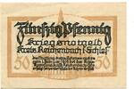 Schlesien 50 Pfg. 1.2.1919 Reichenbach, Pol. Dziezoniow, I- 12,00 EUR  + 9,50 EUR frais d'envoi