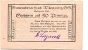 Schlesien 50 Pfg. 1917-30.6.1017 Miechowitz, Miechowice, Druckfehler-Gem... 80,00 EUR  + 9,50 EUR frais d'envoi