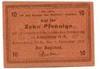 Schlesien 10 Pfg. 8.12.1916 Kreuzburg,Kluczbork, unz 45,00 EUR  + 9,50 EUR frais d'envoi