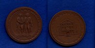 Weimar, Porzellan-Medaille, Goethe u.Schiller Nationaldenkmal, -