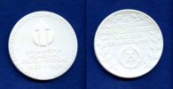 Gommern, Porzellan-Medaille, Kombinat Erdöl u.Erdgas 1957-87, -