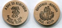 USA Wooden Nickel 1975 - Austin, Texas -  4,00 EUR prix TTC + 6,00 EUR frais d'envoi