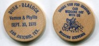 USA Wooden Nickel - San Antonio, Texas - -