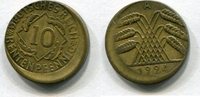 Deutschland / Weimar 10 Rentenpfennig ~ Dezentrierung - Fehlprägung ~ -