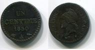 Frankreich 1 Centime 1850 A ~ Republik ~ ss 16,00 EUR prix TTC + 8,00 EUR frais d'envoi