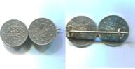 Türkei 2 x 1 Kurush 1255 + 1277 ~ als Brosche ~ ss 12,00 EUR prix TTC + 8,00 EUR frais d'envoi