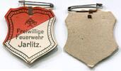 Deutsches Reich Pappe Abzeichen ~ Jarlitz - Freiwillige Feuerwehr ~ -
