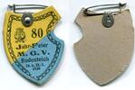 Deutsches Reich Pappe Abzeichen ~ 80 Jahr Feier M.G.V. Bodenteich ~ -