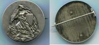Preussen Ag Medaille / Abzeichen ~ Deutsch Französischer Krieg, Germania auf Kanone, Krone & Napoleon Standarte ~ -