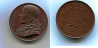 Frankreich, Br.Medaille Johannes Milton 108-1674-Englischer Dichter, -
