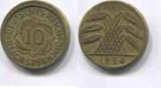 Deutschland, 10 Reichspfennig Fehlprägung leicht Dezentriert, -