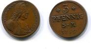 Mainz/Bistum, 3 Pfennig Johann Friedrich Karl Graf von Ostein 1743-1763, -