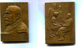 Frankreich, Bronze Plakette Dr.Lubet Barbou 1857-1948, -