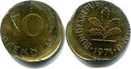 Deutschland, 10 Pfennig Dezentriert au 5 Pfennig Ronde J.382, -