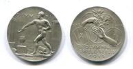 Münchener Medailleure, Silber Medaille Berlin Oympiade-Nackter Fackelläufer enfacht das Plympische Feuer, -