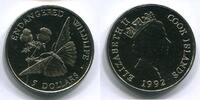 Cook Islands 5 Dollars ~ Endangered Wildlife - Schmetterling ~ -