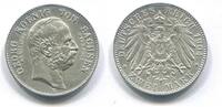 Sachsen, 2 Mark 1904E Georg 1902-1904-auf den Tod-, vz 99,90 EUR  + 9,50 EUR frais d'envoi