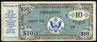 United States of America, 10 Dollars Militärgeld Serie 472, -