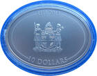 Fidschi Inseln 10 Dollars 2013 Lisztaffe - Saguinus Oedipus - mit Obsidian Cabochons-Augen - 1 Oz Silber Mattierte FB